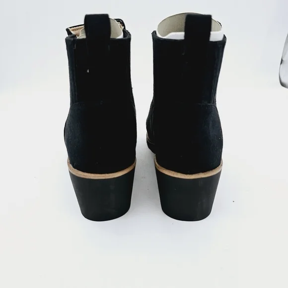 Lifestride Women's Black Microsuede Zenith Chelsea Wedge Ankle Booties Size 9 - Picture 10 of 12